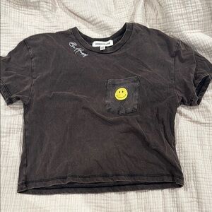 Brown T-Shirt with Smiley Face